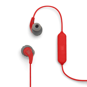 JBL Endurance Run BT Red Earphones Back and Front View Photo