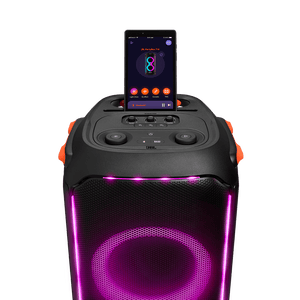 JBL Partybox 710 with tablet on closeup photo